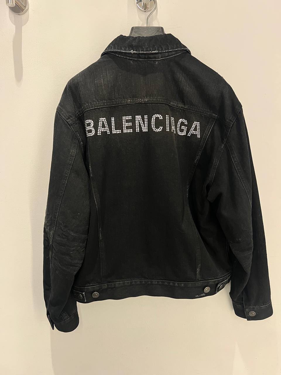 Rhinestone Logo Denim Jacket