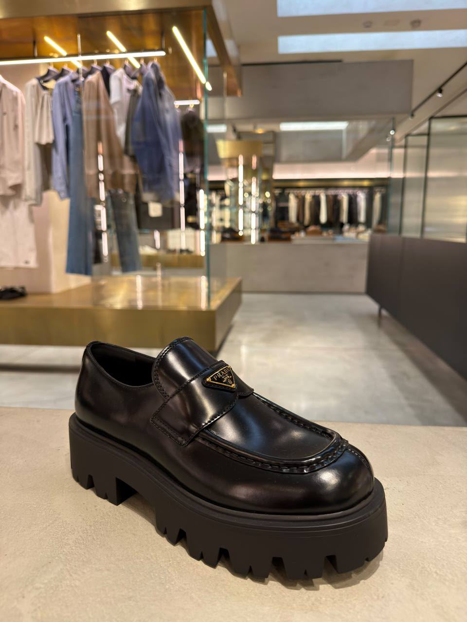Brushed Leather Loafers