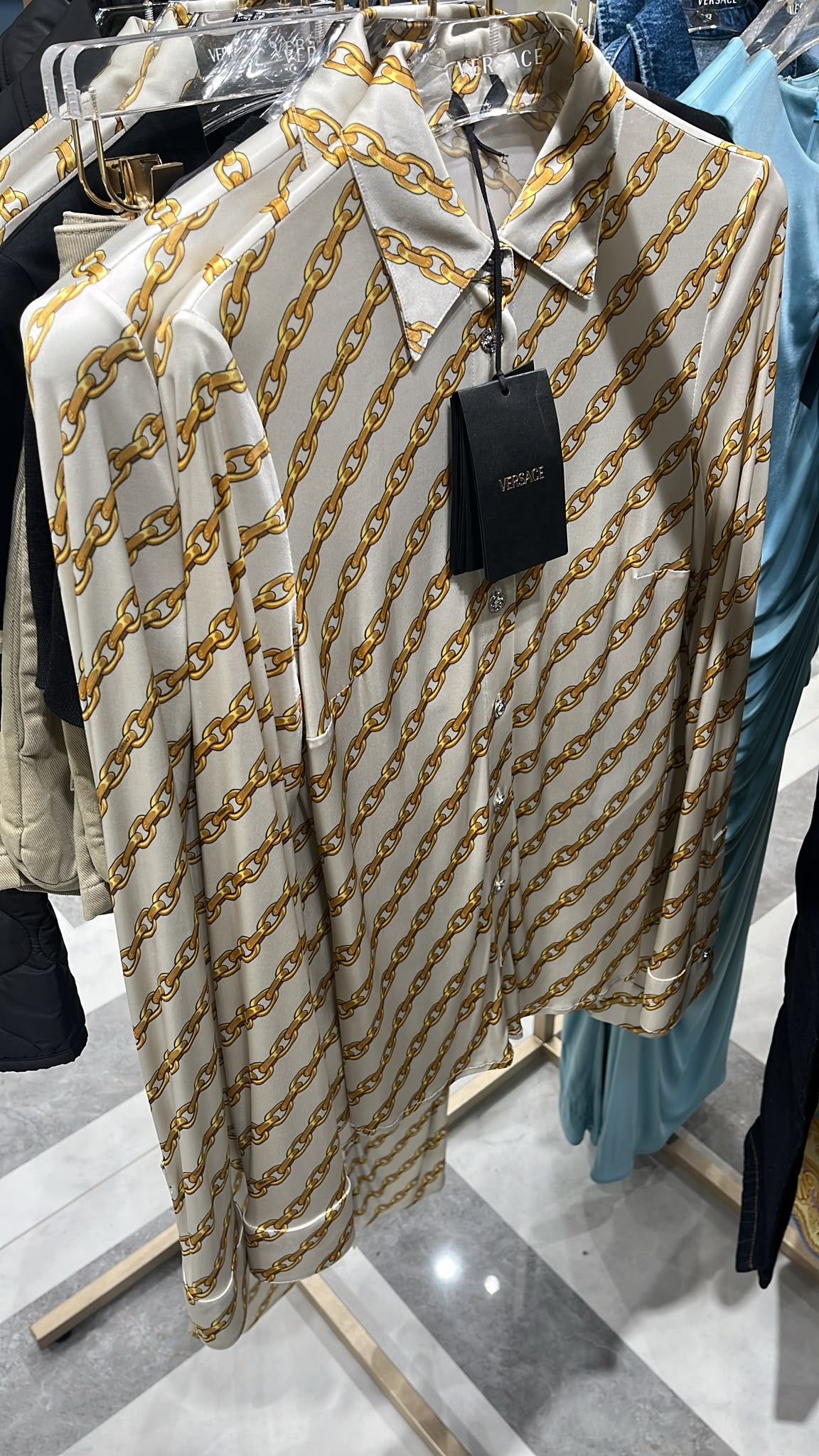 Chain Print Silk Shirt
