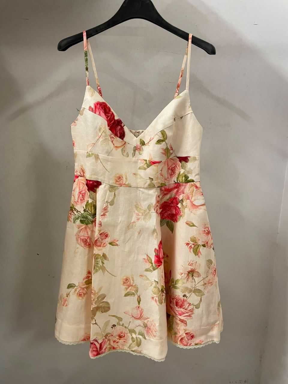 Floral Print Linen-Blend Cami Dress