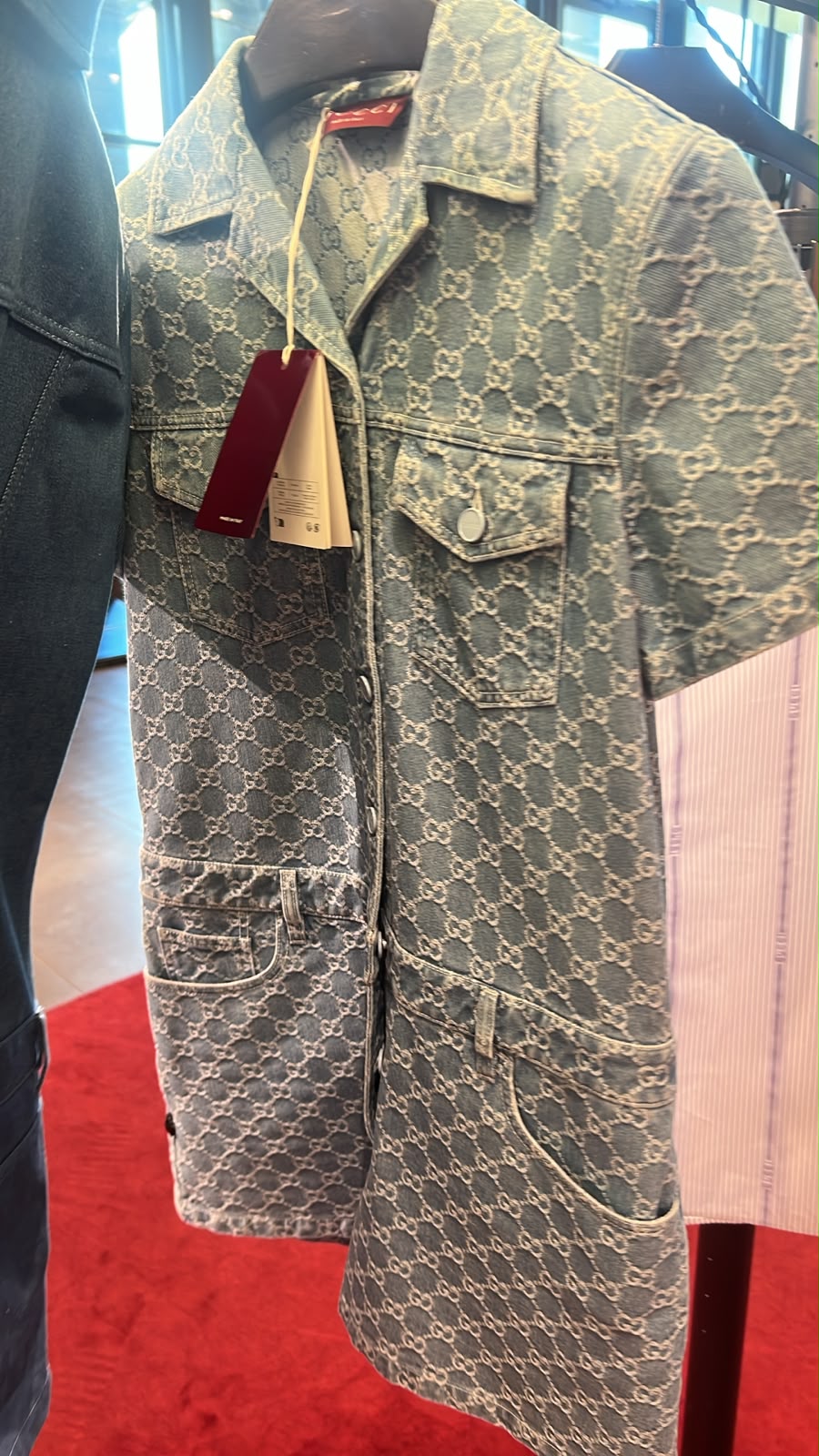 GG Denim Shirt Dress