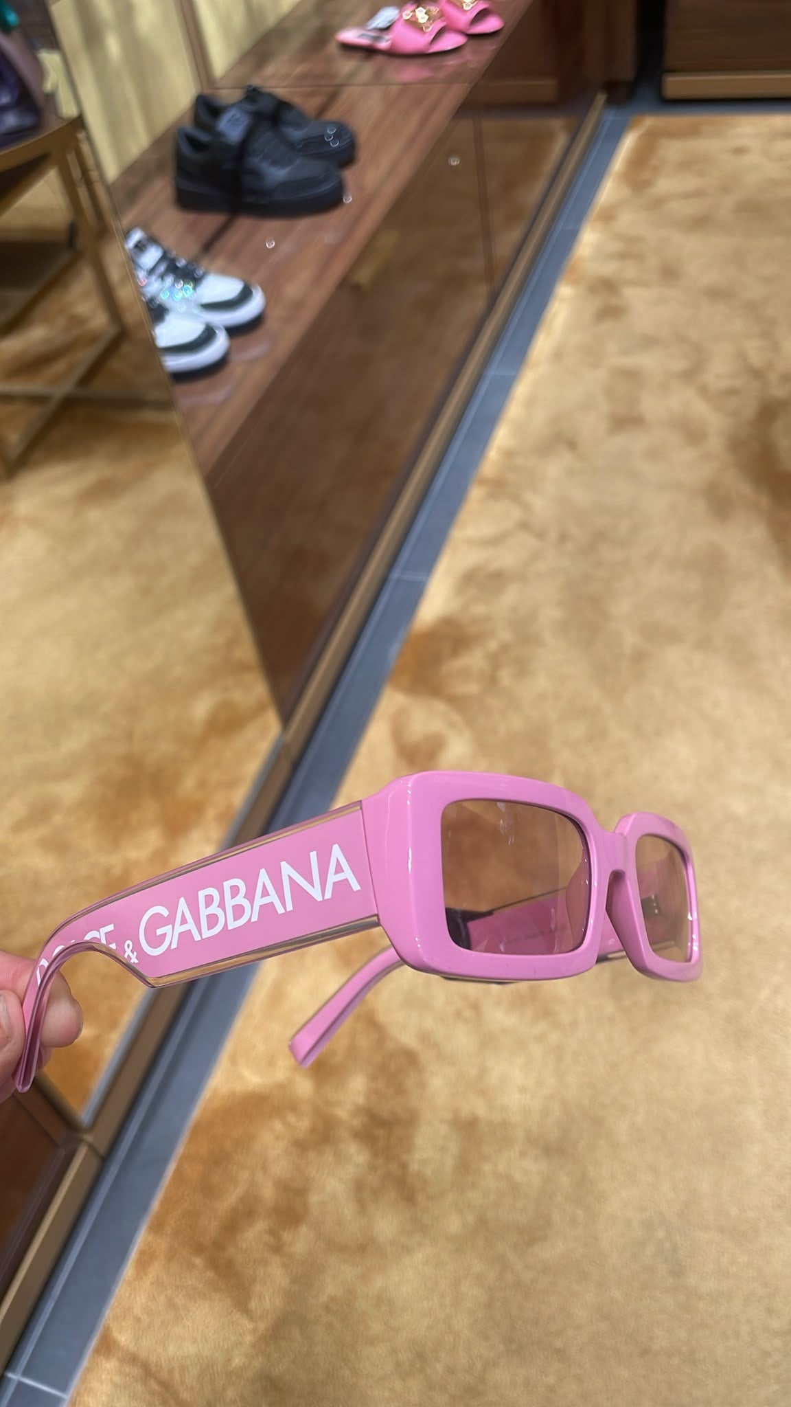 DG Logo Rectangular Sunglasses