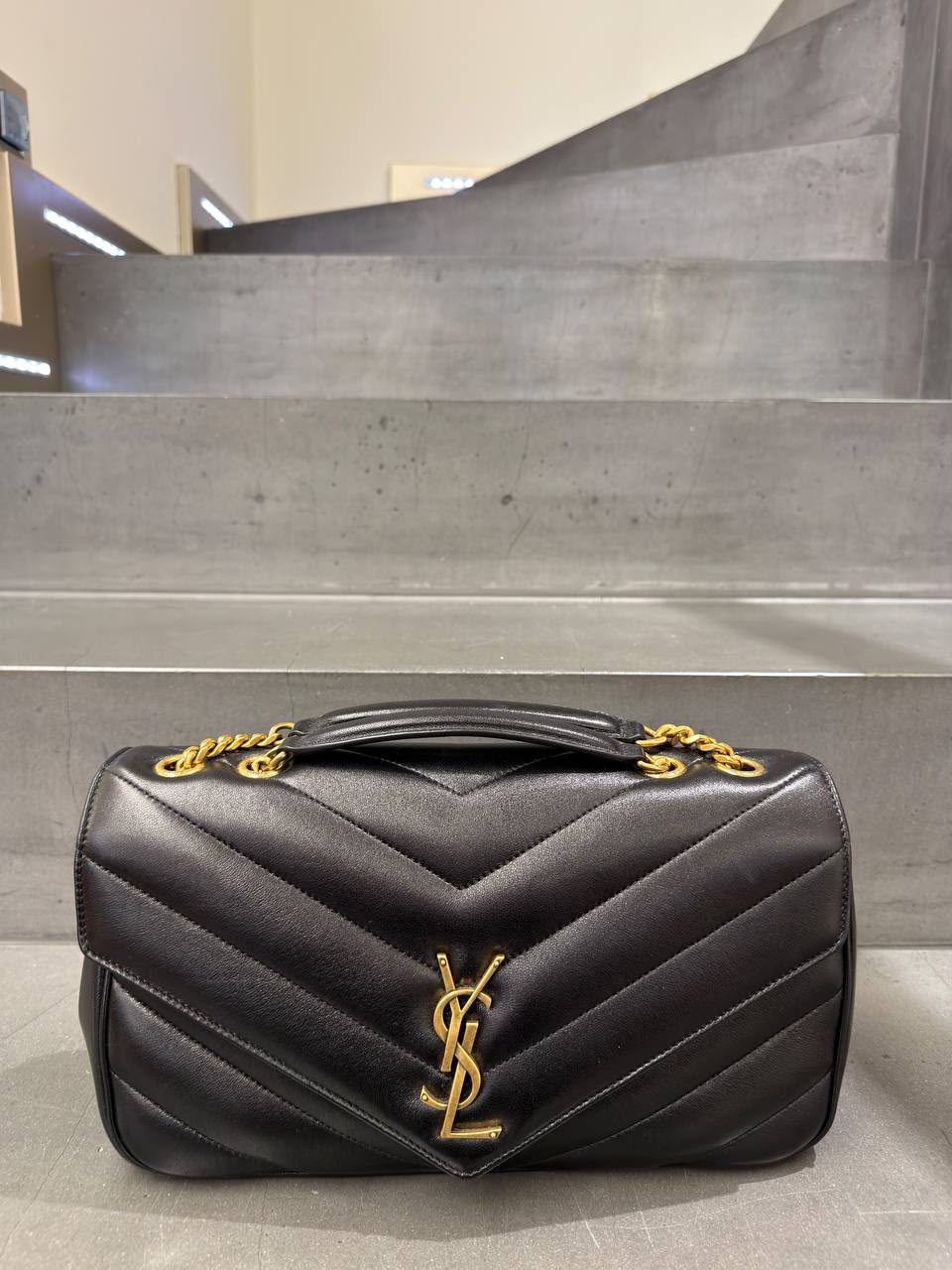 Loulou Small Chain Bag in Quilted Leather