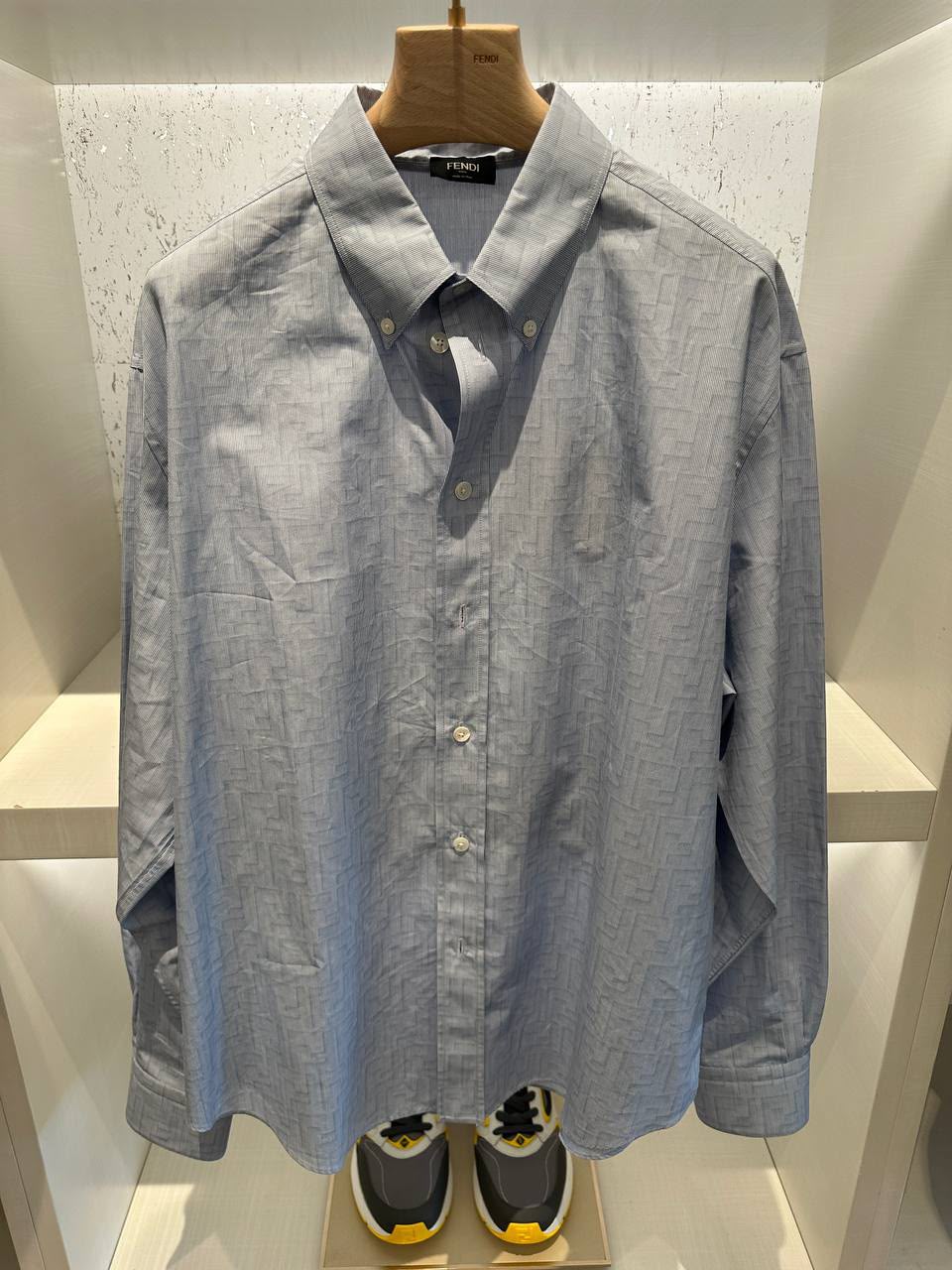 FF Logo Jacquard Button-Down Shirt