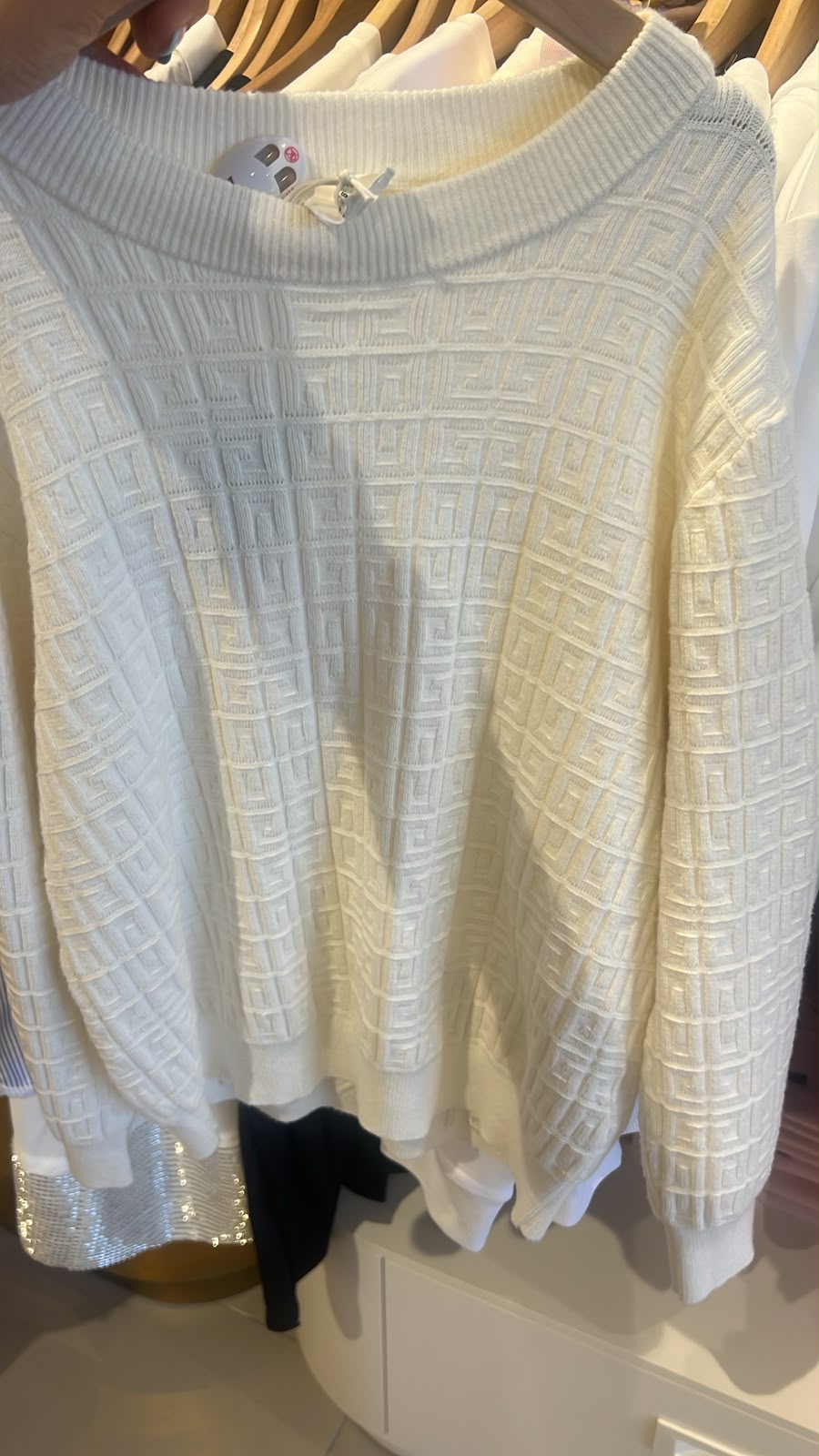 Geometric Pattern Knit Sweater