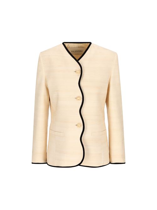 Giacca in silk linen canvas