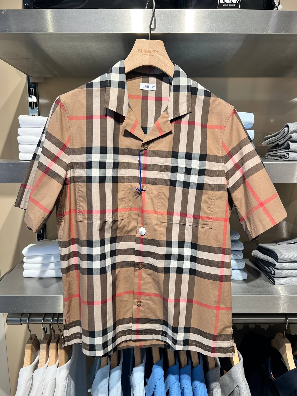 Check Cotton Short-Sleeve Shirt