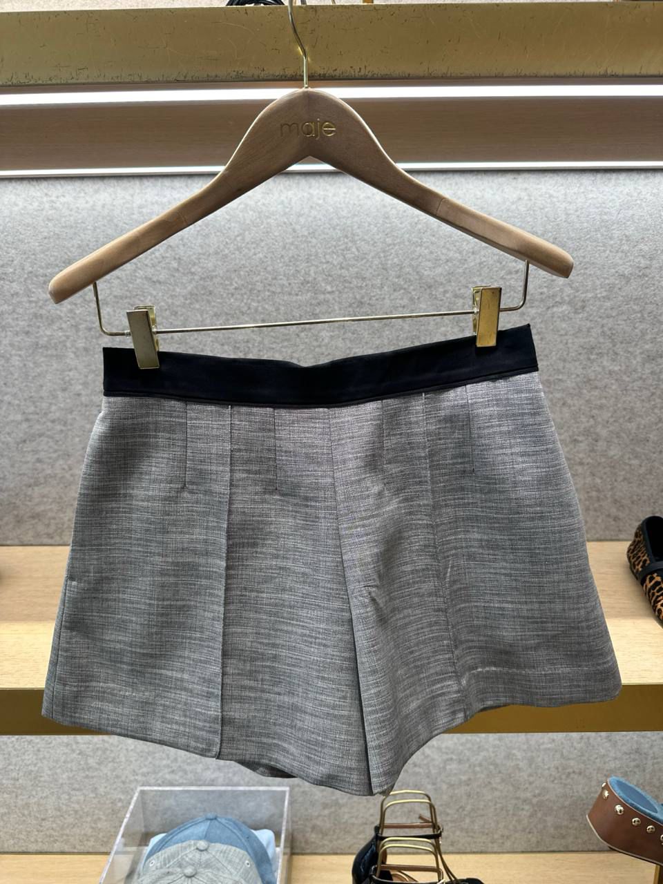 High-waisted tailored shorts
