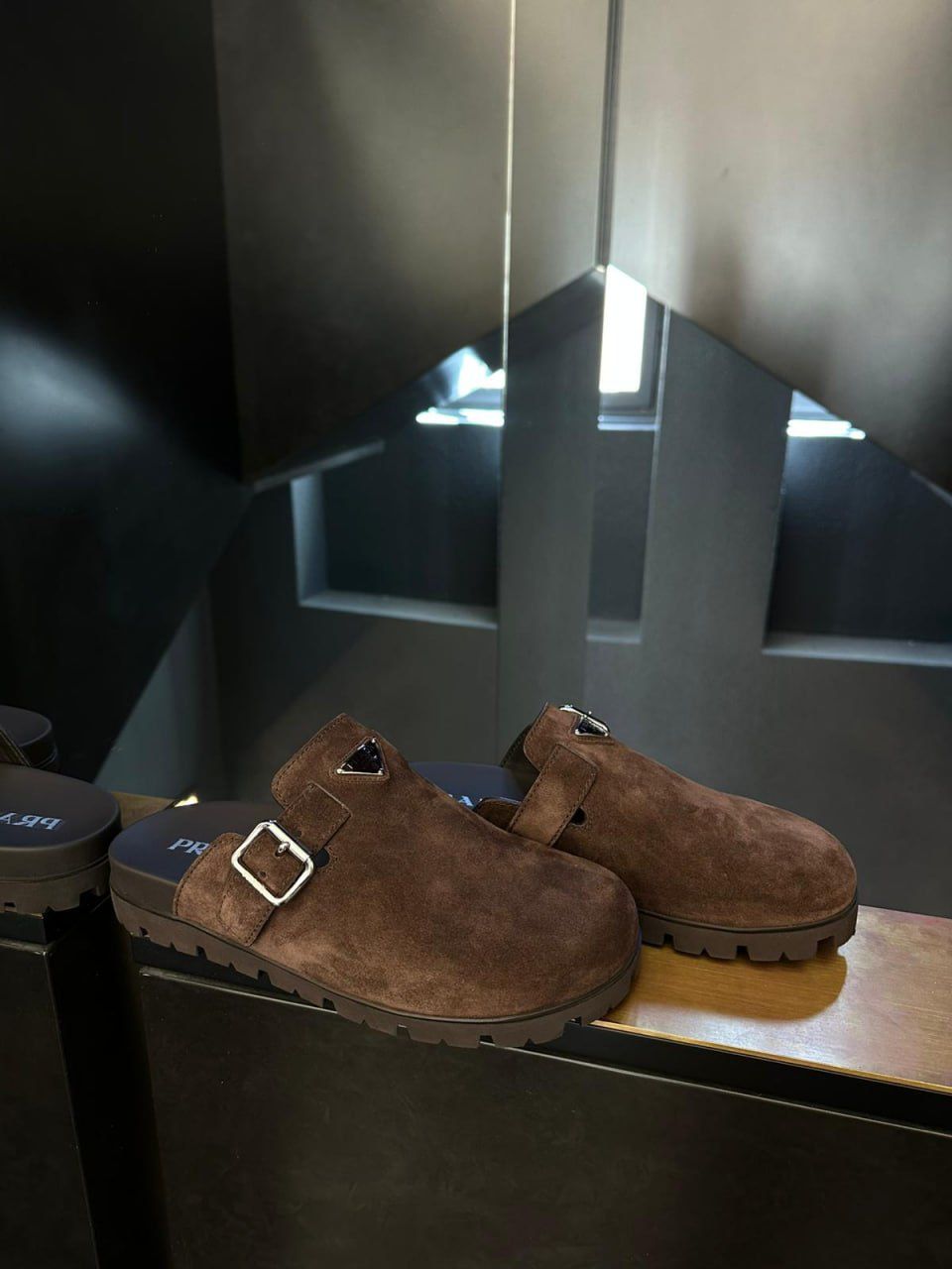 Suede Mules