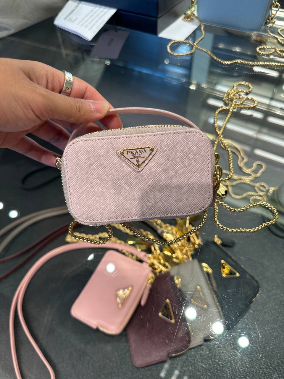 Saffiano Leather Mini Bag