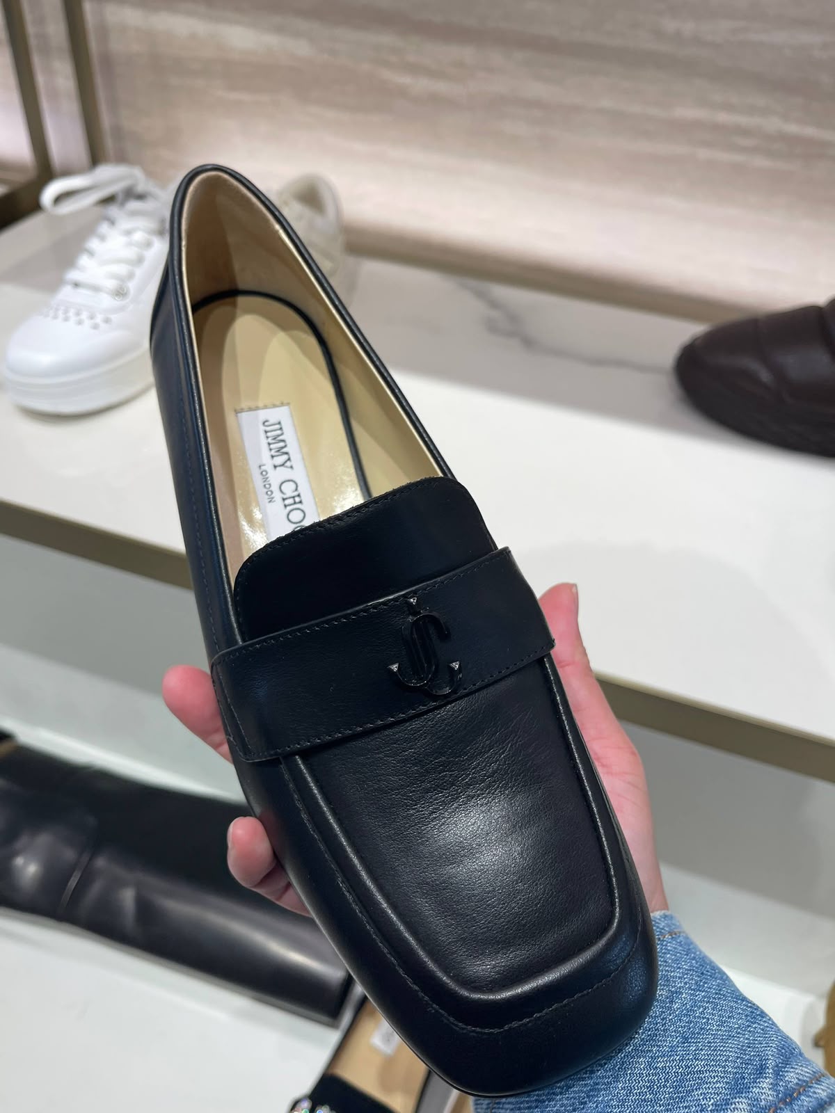 Suede Loafer with JC Emblem