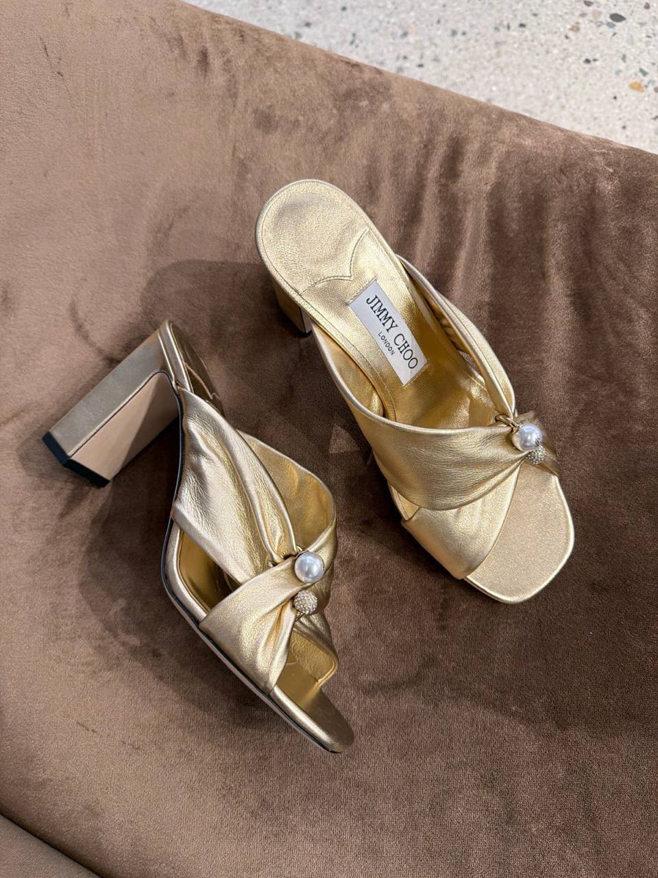 Indiya 85 Black Nappa Leather Mules