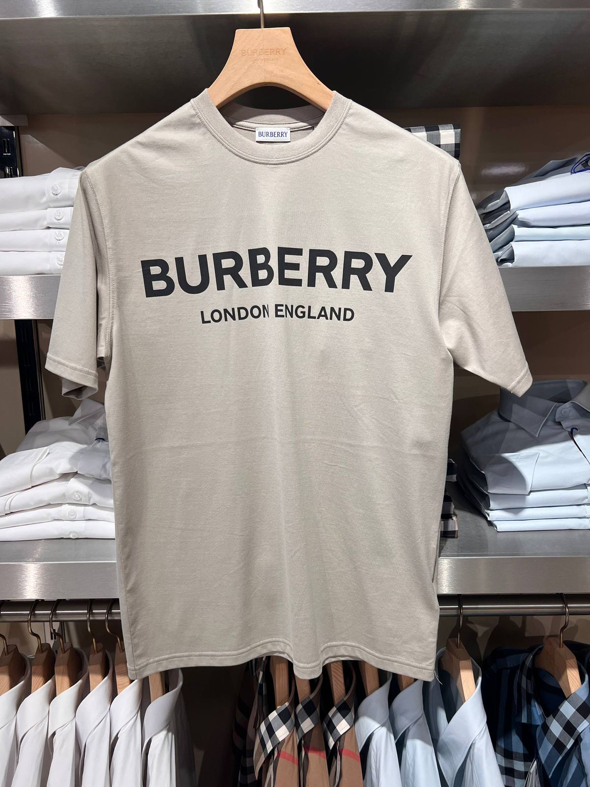 Burberry Logo Print Cotton T-shirt