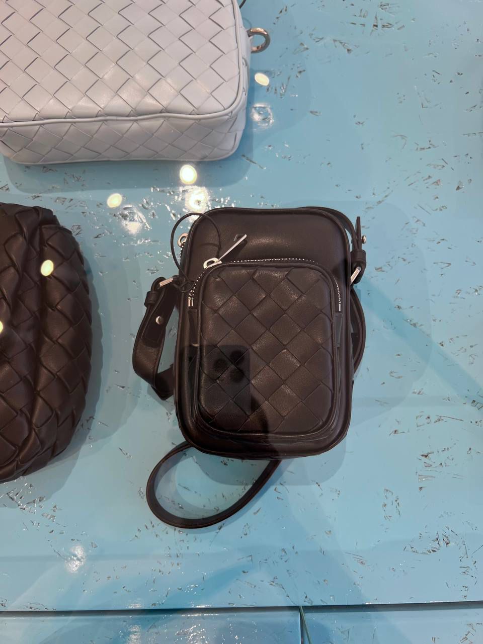 Intrecciato Leather Crossbody Bag