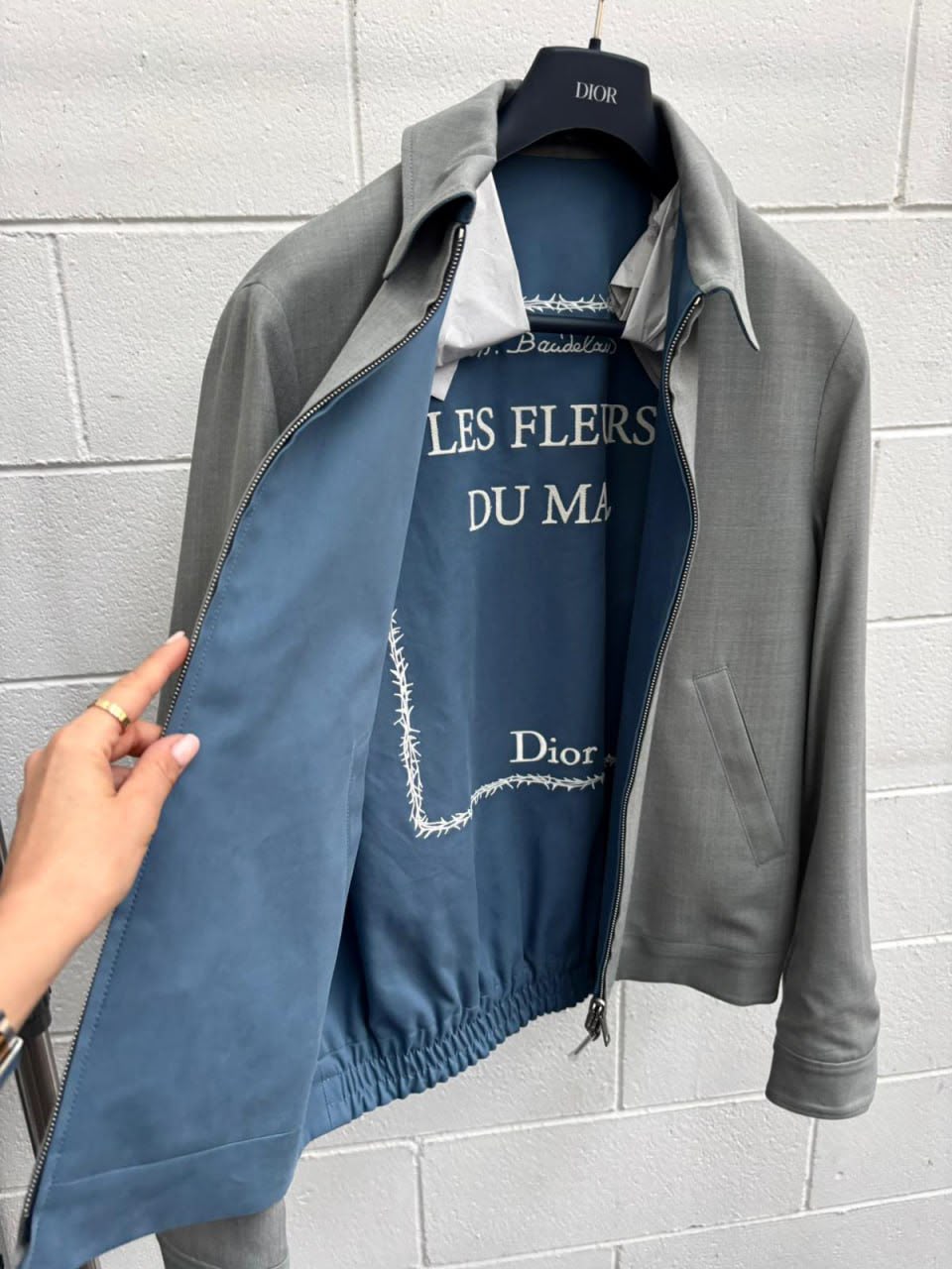 x Kim Jones 'Les Fleurs du Mal' Reversible Harrington Jacket