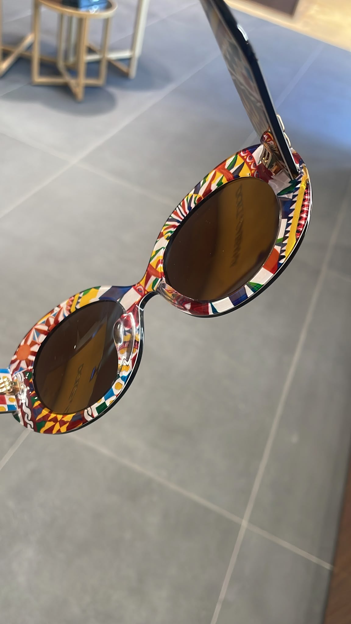 DG Logo Round Sunglasses