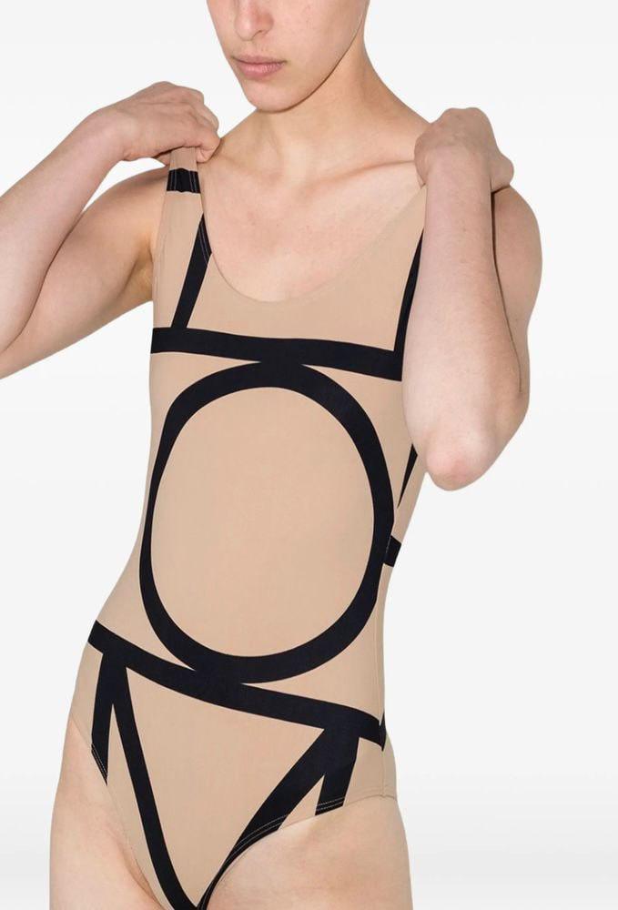 Logo-print swimsuit