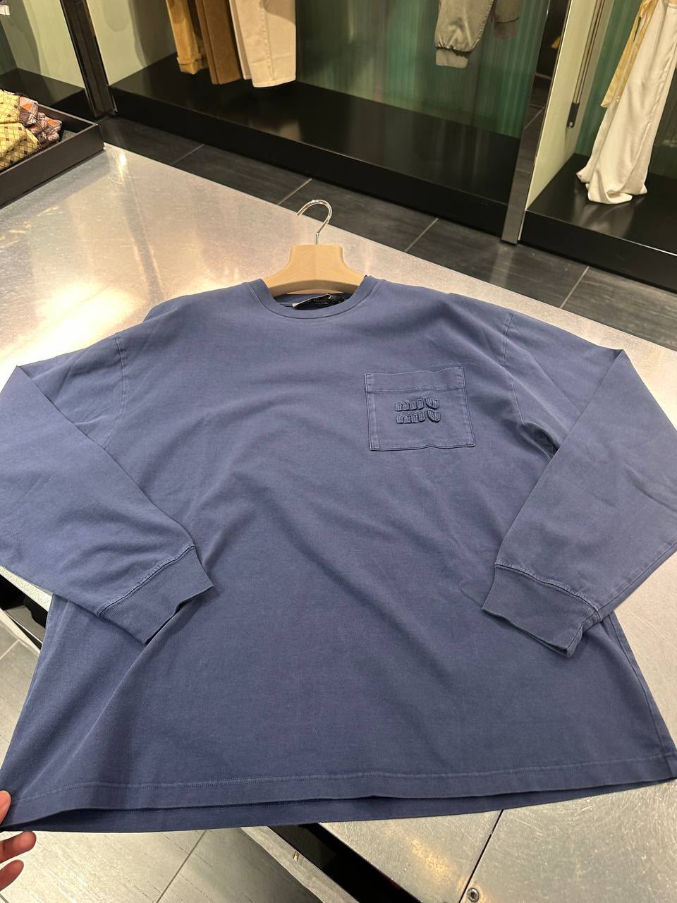 Cotton jersey long-sleeved T-shirt