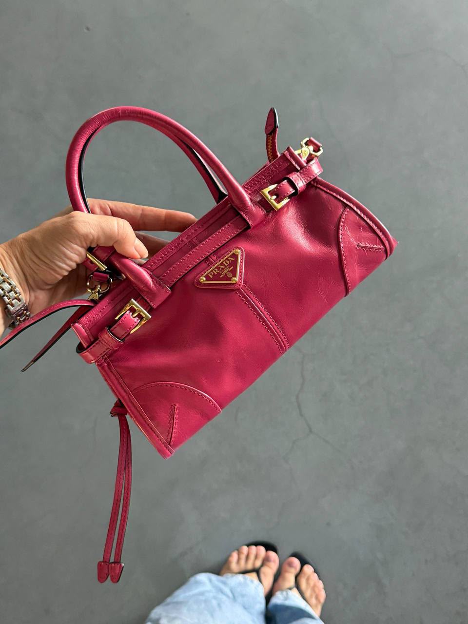 Soft Leather Top Handle Bag