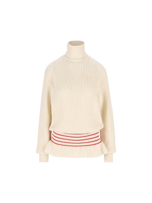 Pullover in maglia di lana e mohair