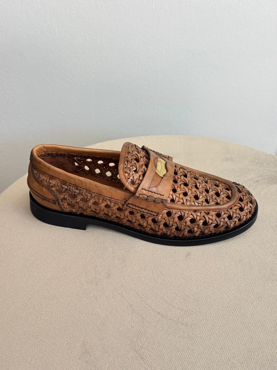 Woven Leather Loafers