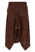 Button asymmetrical skirt