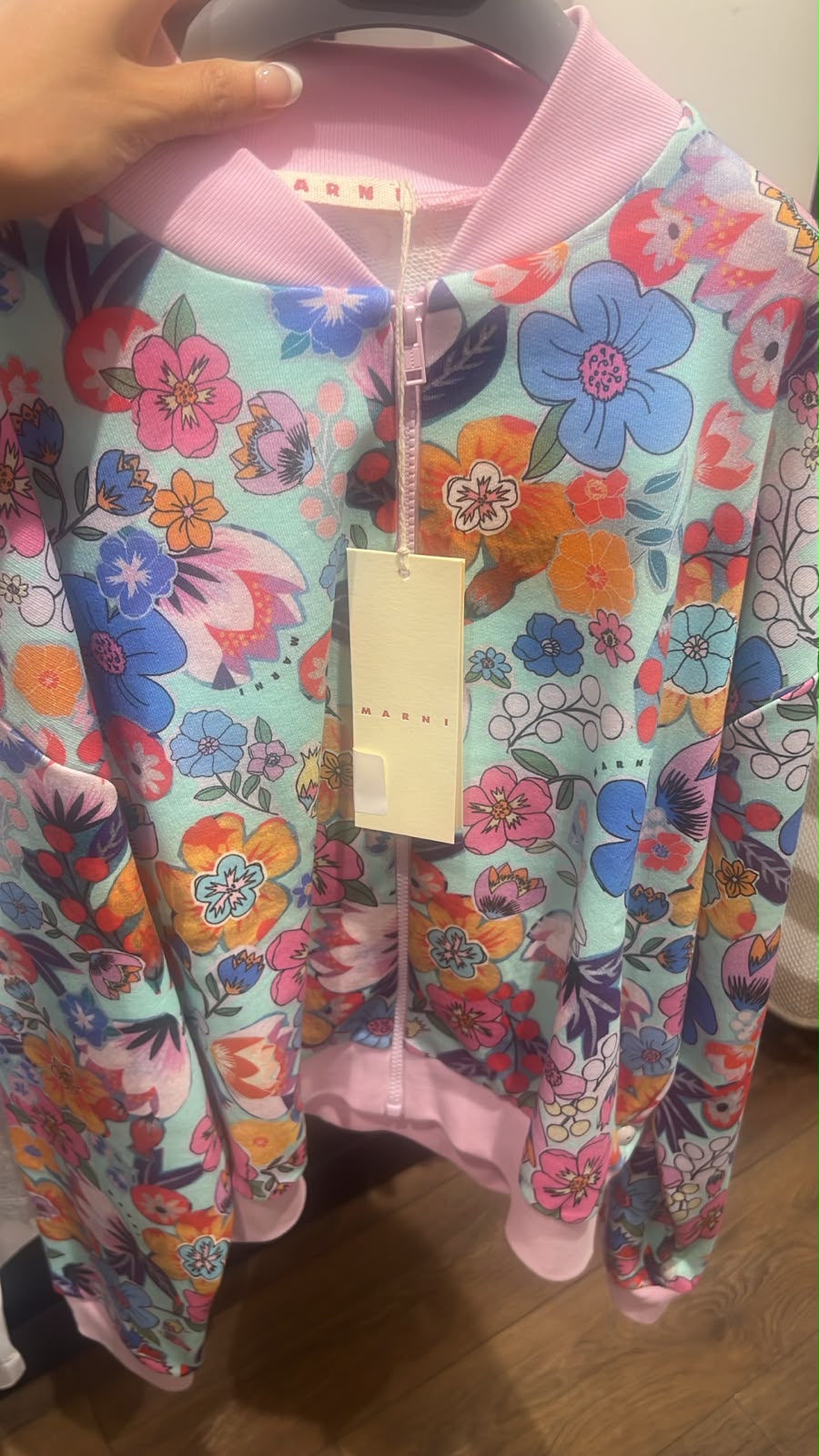 Floral Print Zip-Up Bomber Jacket