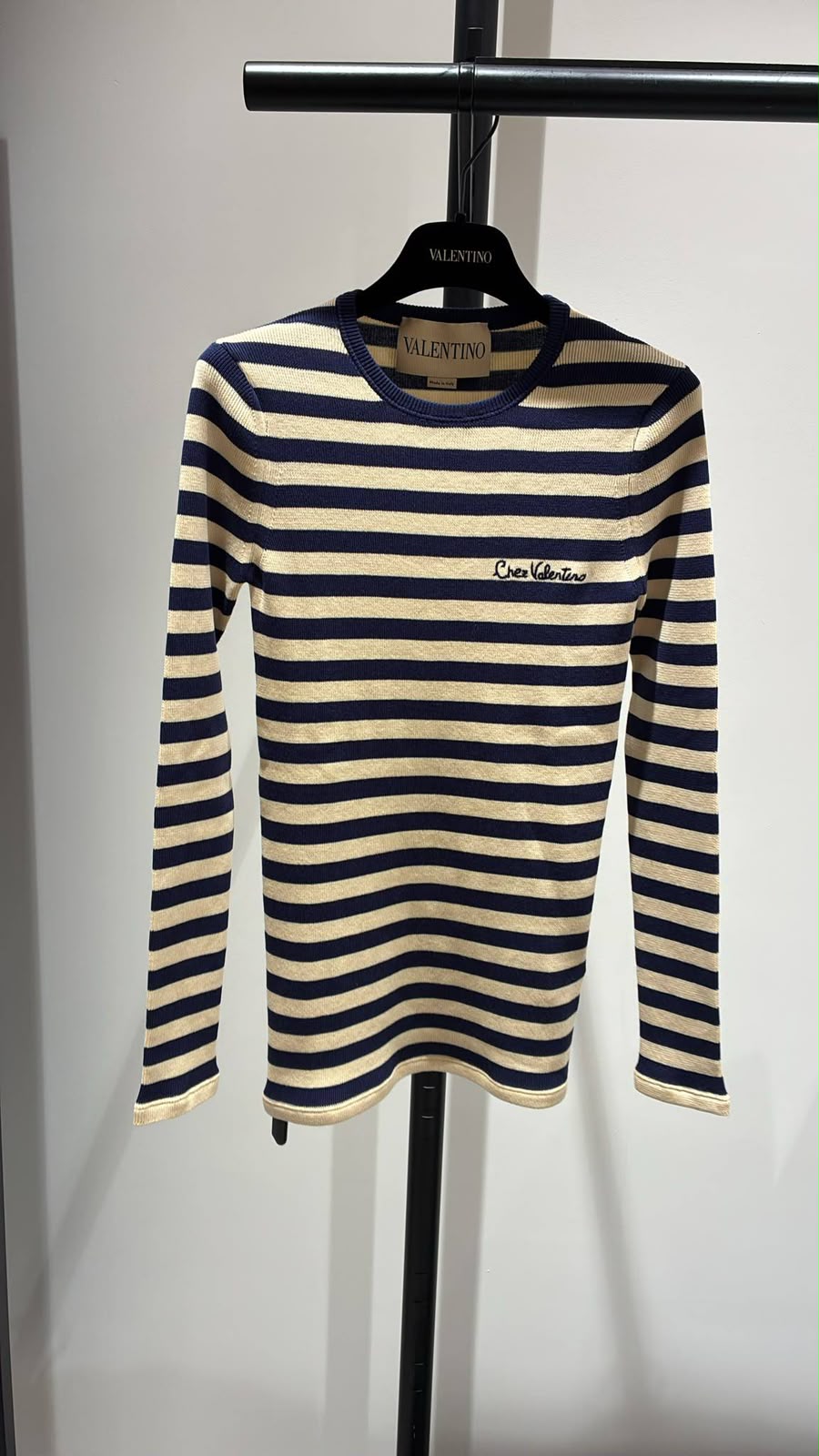 Chez Striped Long-Sleeve Sweater