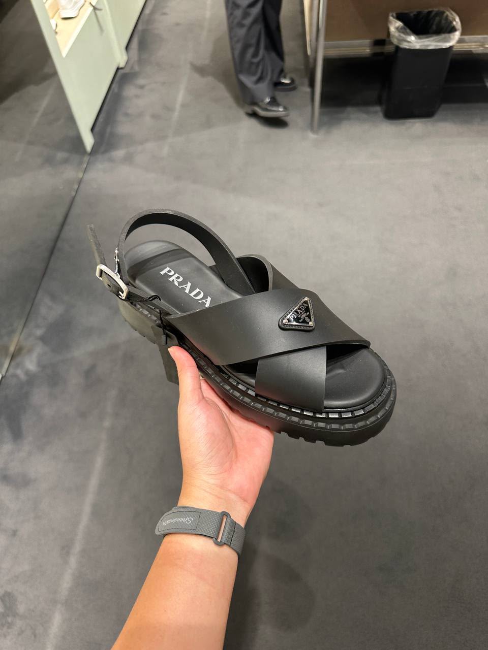 Brushed Leather Sandals