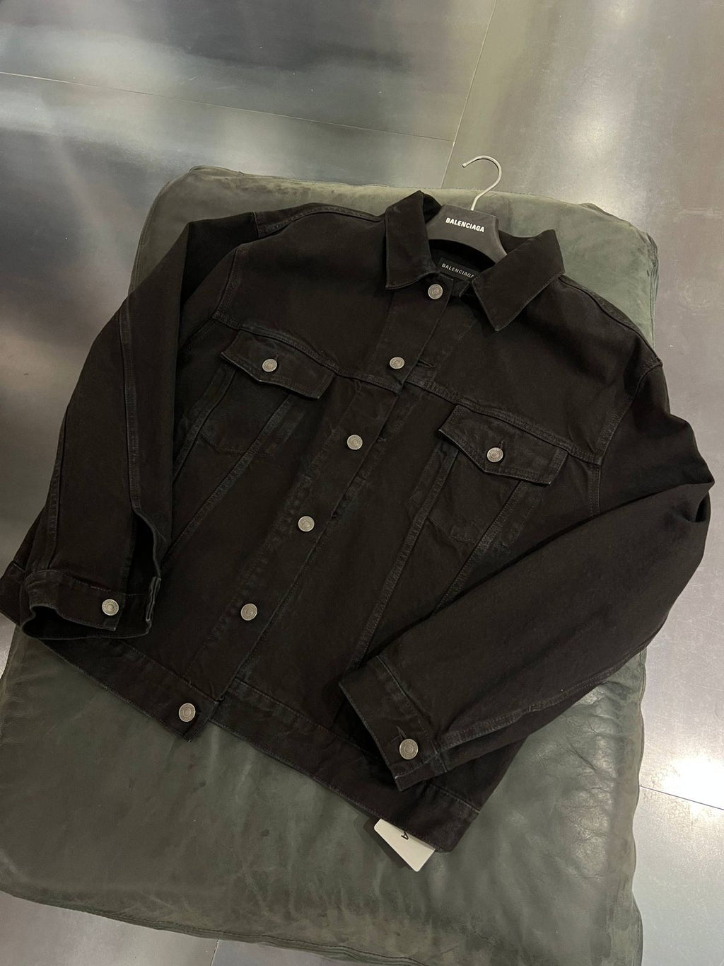 Rhinestone Logo Denim Jacket