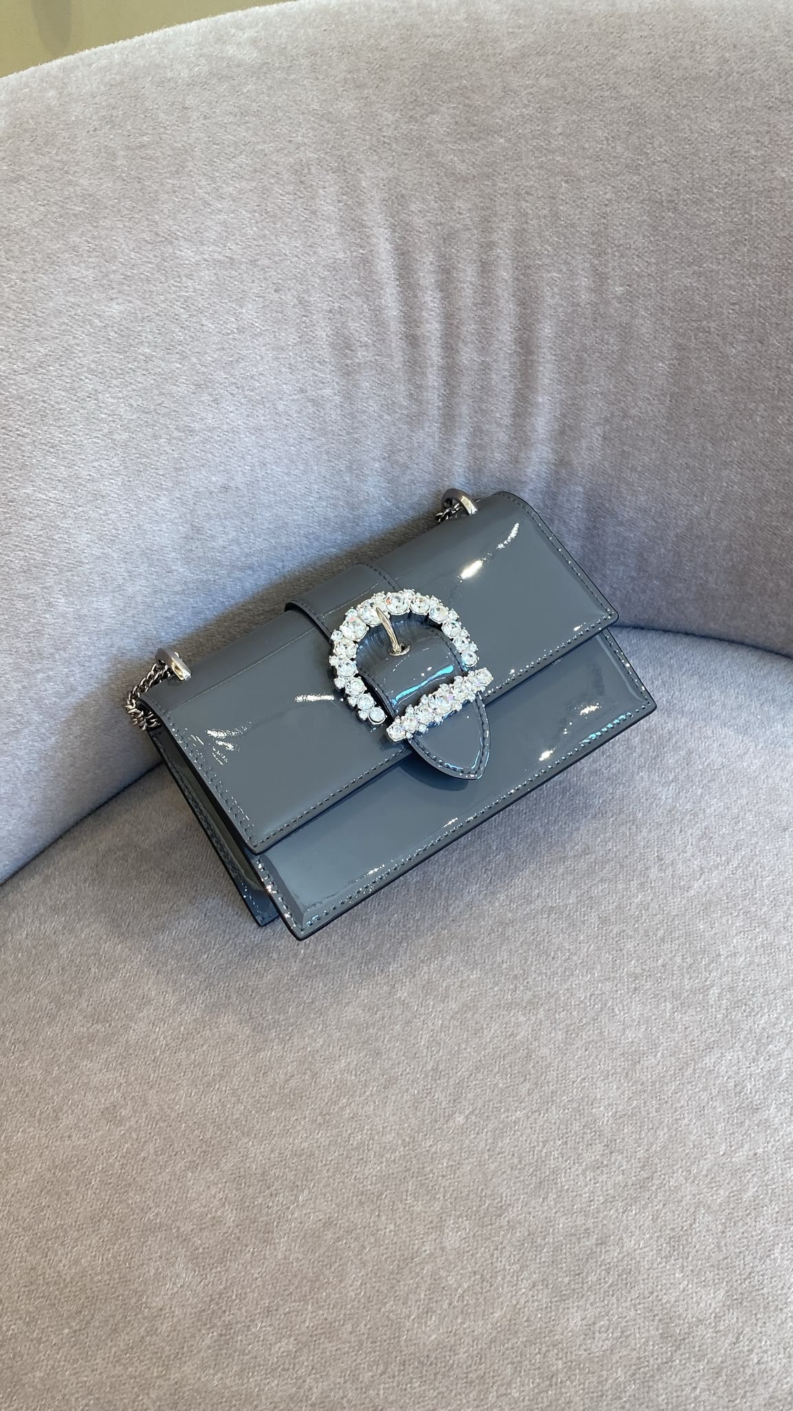 Hangisi Patent Leather Shoulder Bag