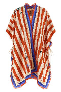 'Pequin' print poncho