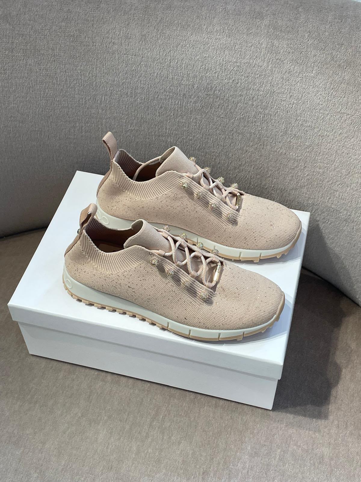 Norway Crystal-Embellished Knit Sneakers