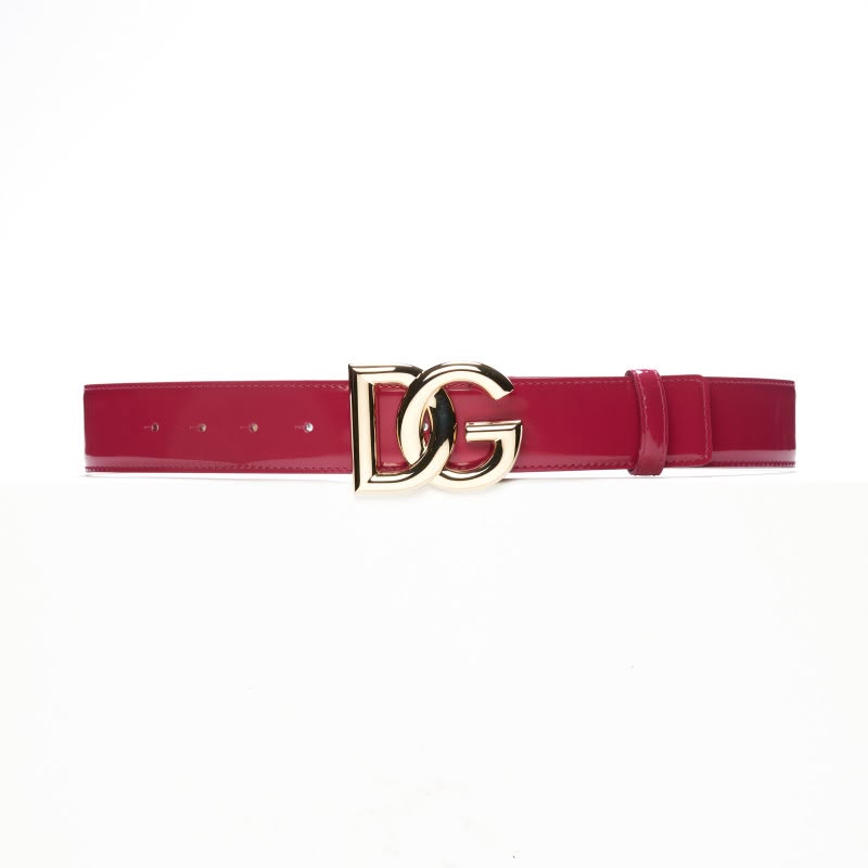 DG Logo Patent Leather Belt