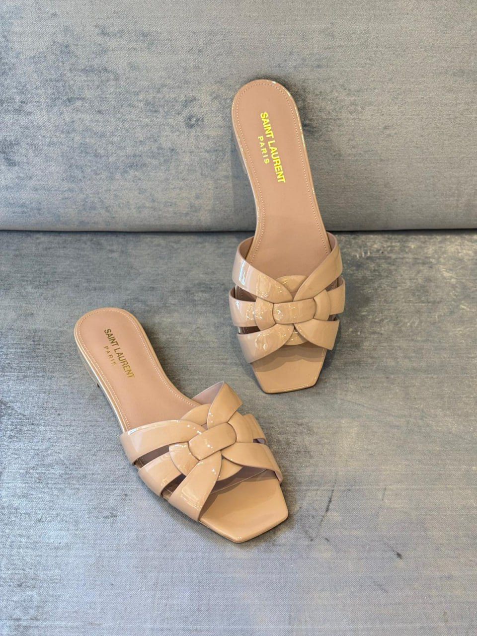 Tribute Mules in Patent Leather