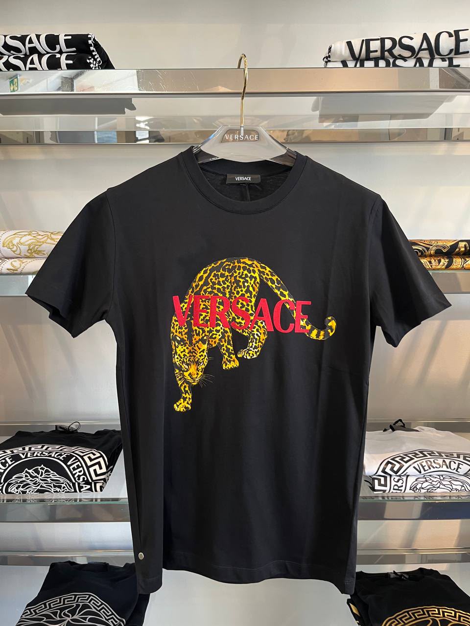 Leopard Print Logo T-Shirt