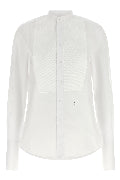 poplin shirt with plastron piqué