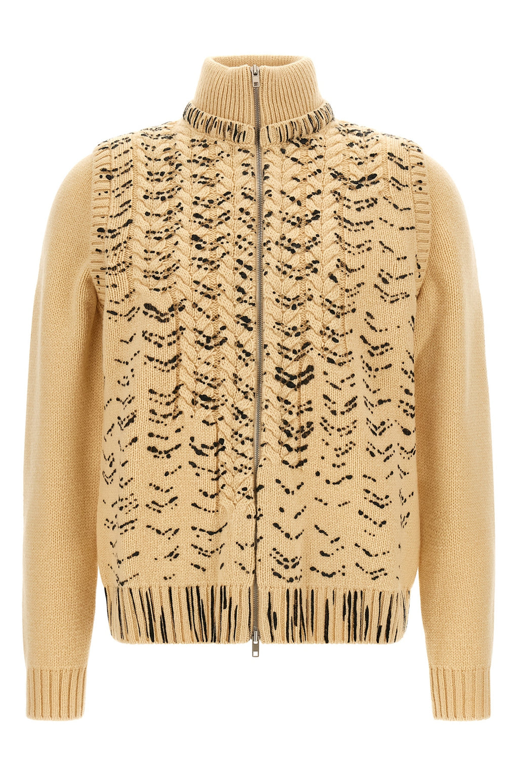 Openwork knit cardigan