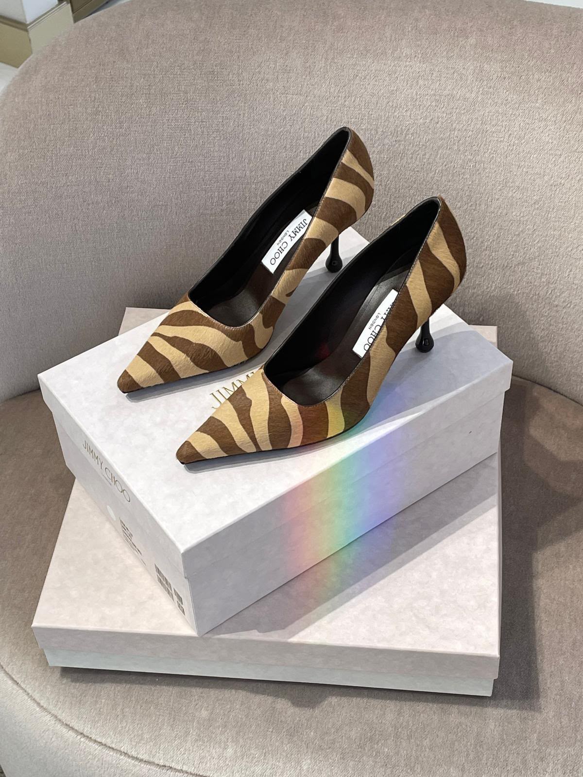 Saeda 65 Zebra Print Calf Hair Pumps