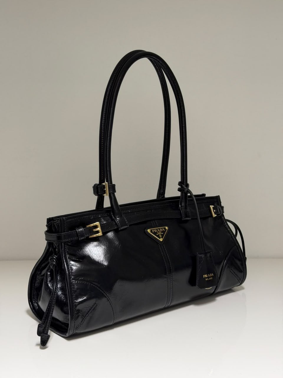 Spazzolato Leather Shoulder Bag
