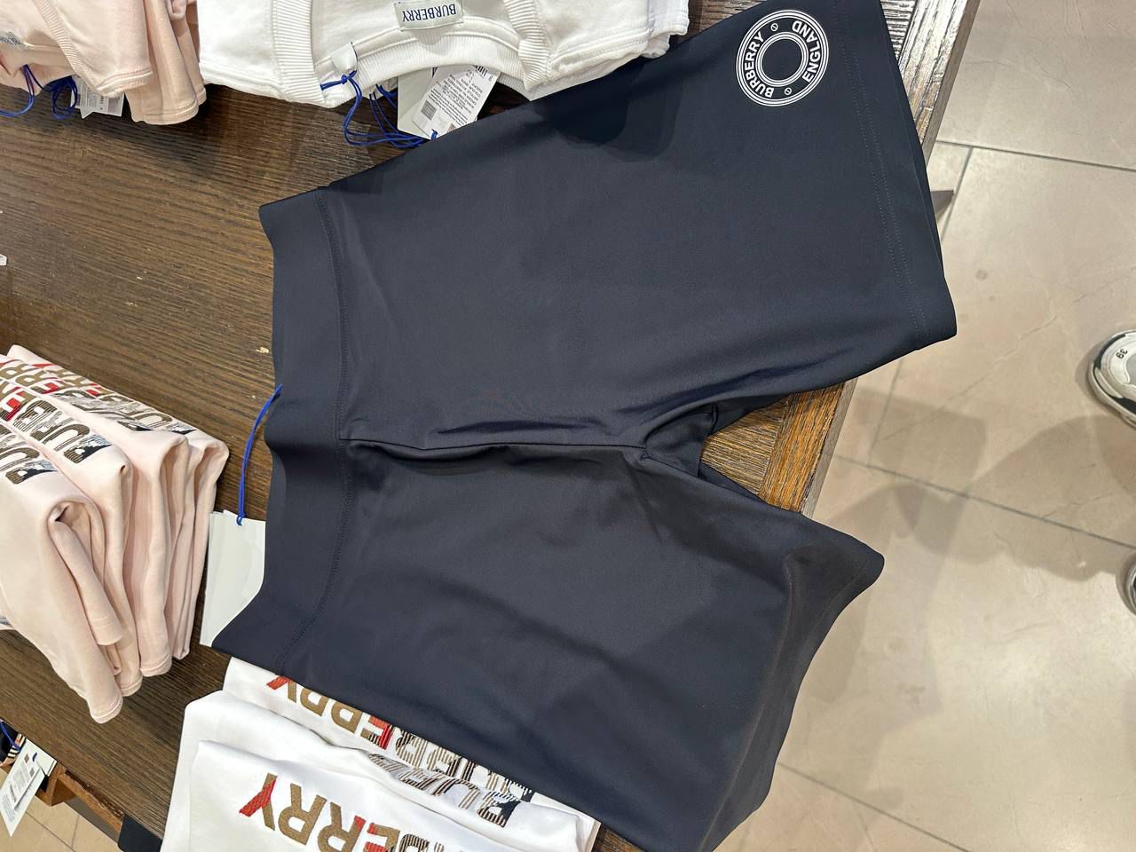 Logo Print Stretch Nylon Cycling Shorts