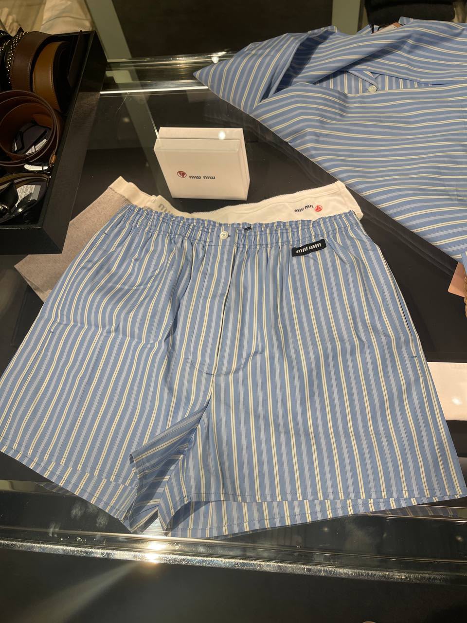 Striped Poplin Boxer Shorts