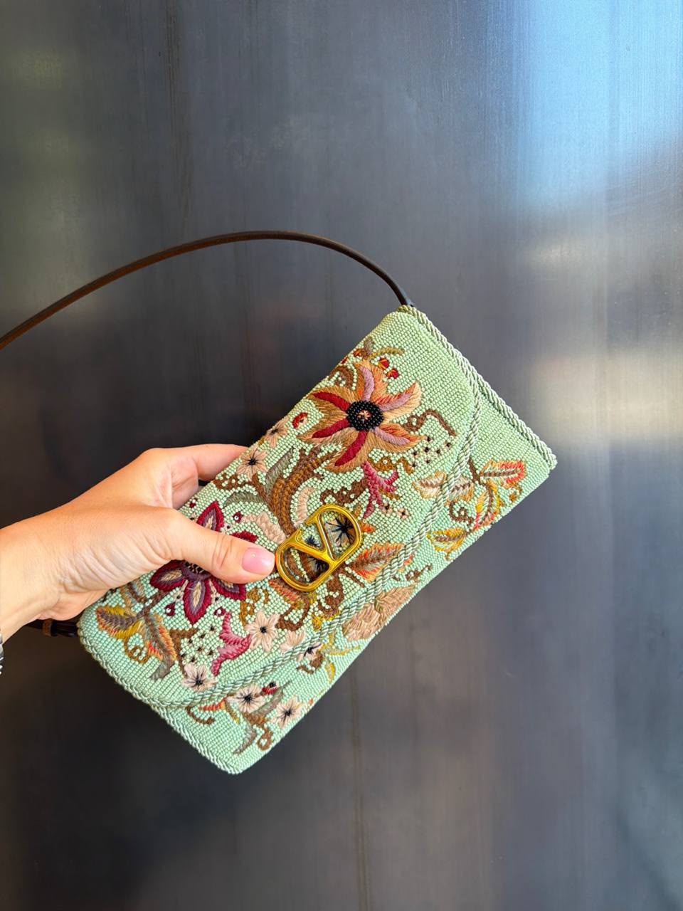 Garavani VLogo Signature Beaded Shoulder Bag