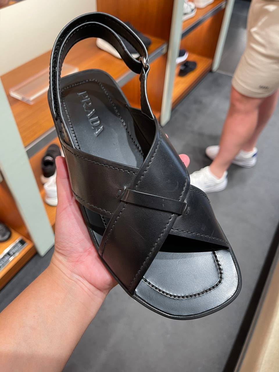 Crisscross Leather Sandals