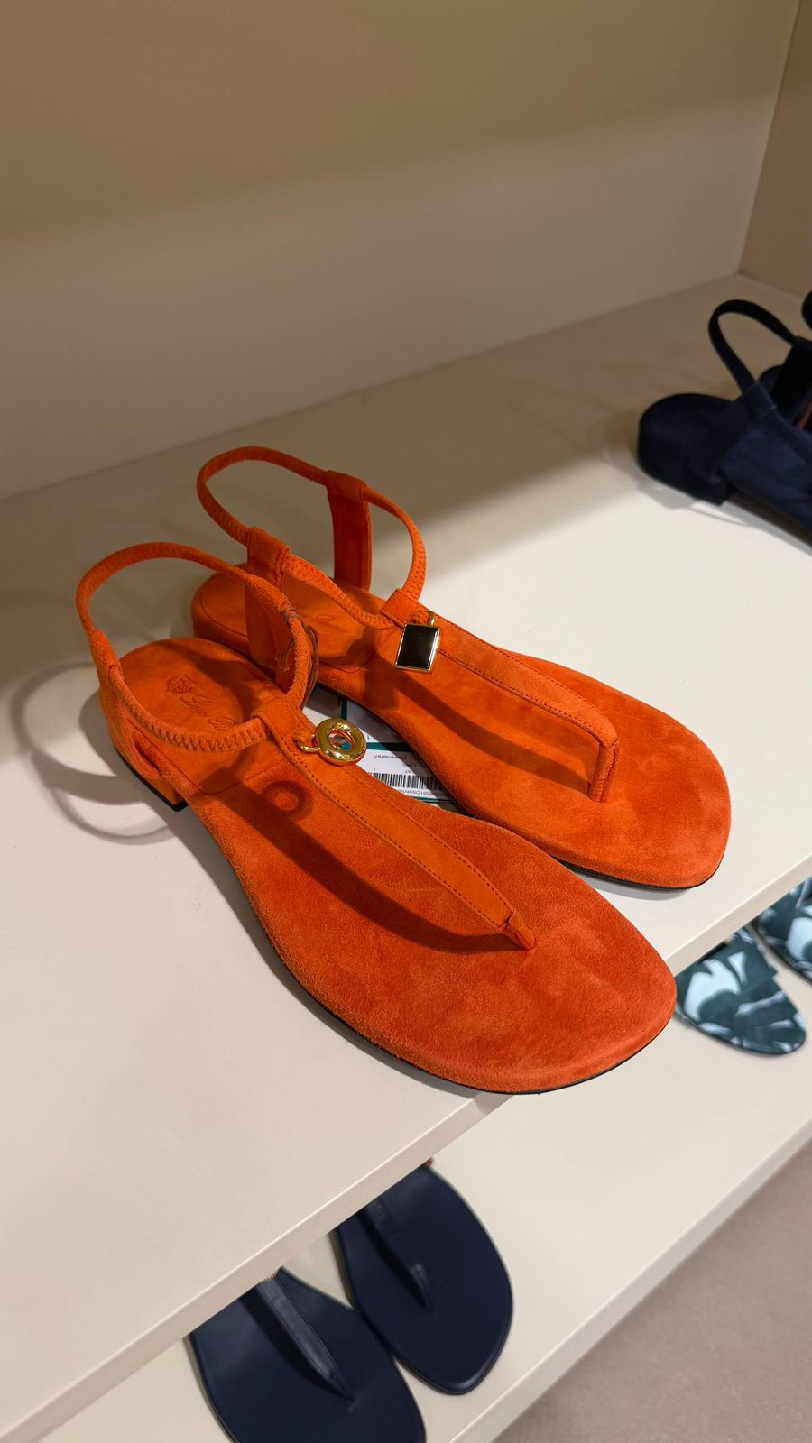 Suede Thong Sandals