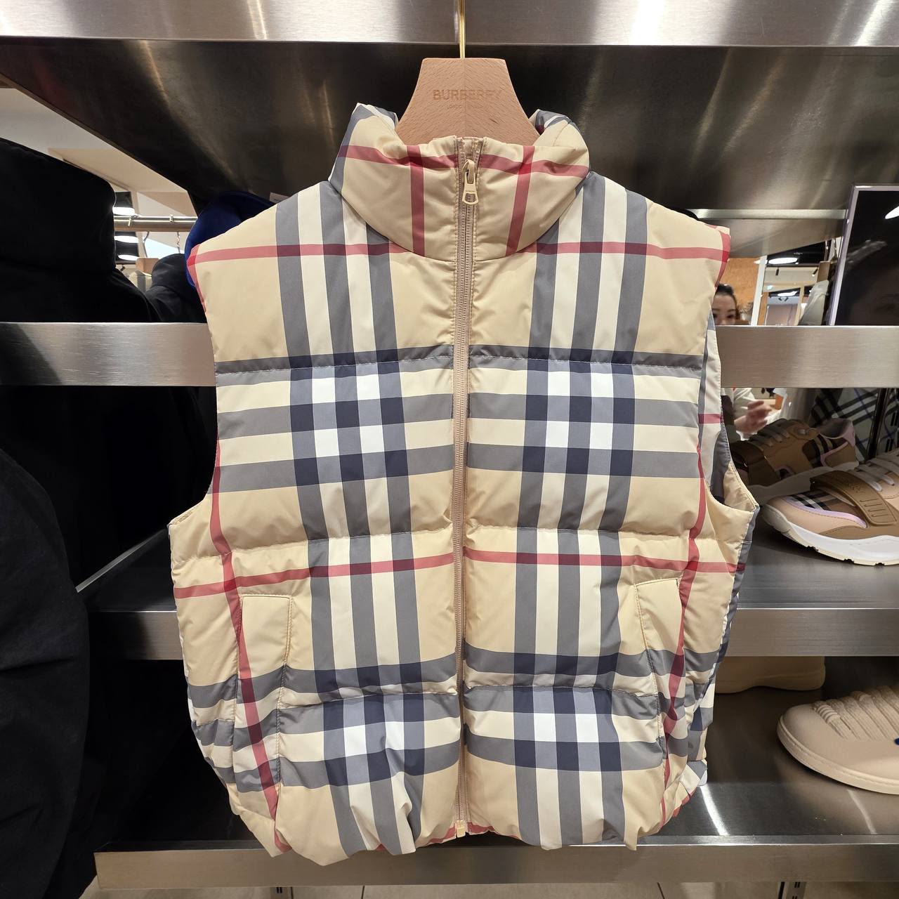 Check Down-Filled Puffer Vest
