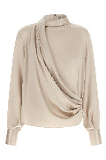 Asymmetric draped blouse
