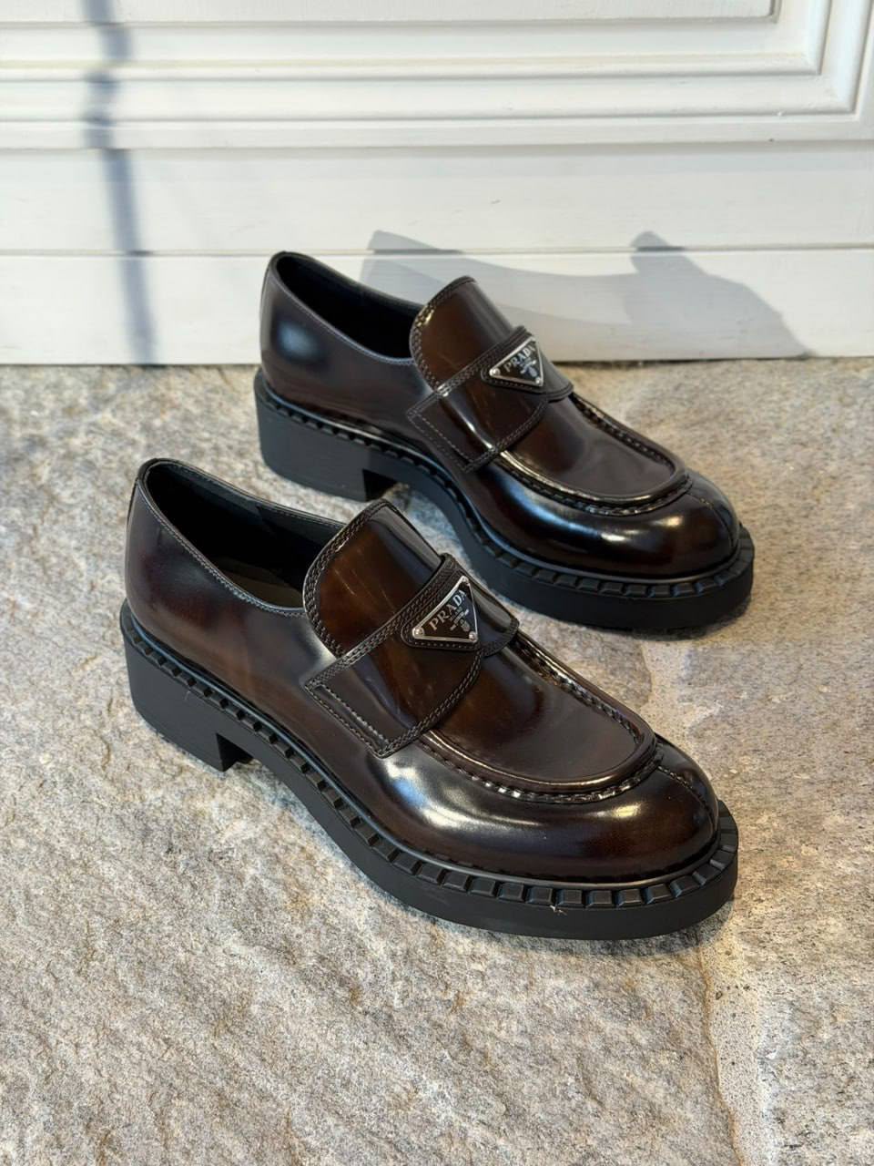 Brushed Leather Loafers
