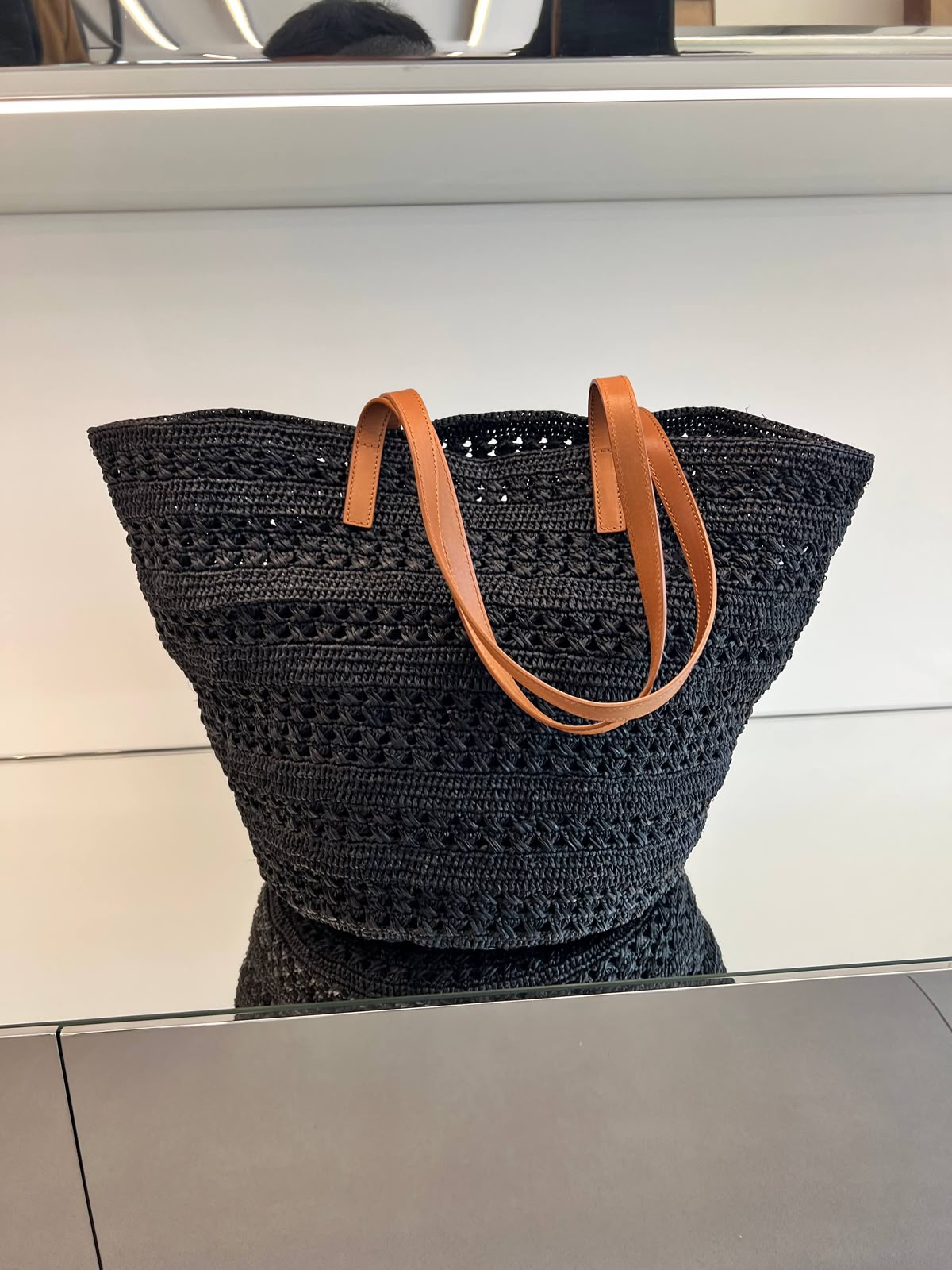 Crochet Raffia Tote Bag