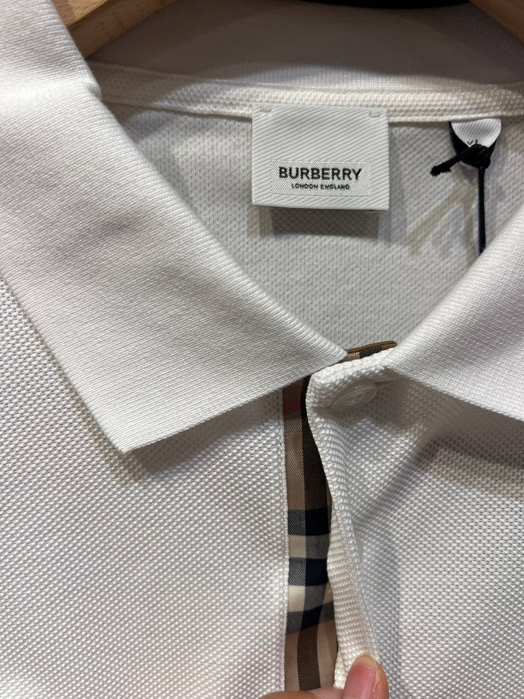 Check Placket Piqué Polo Shirt